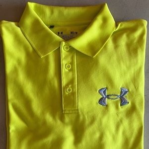 Under Armour Safety Green Heat Gear Polo MD